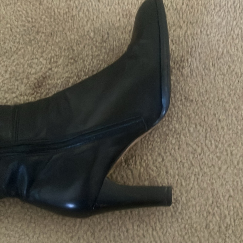 JCrew Tall black leather boots size 6 Narrow calf - Picture 6 of 14